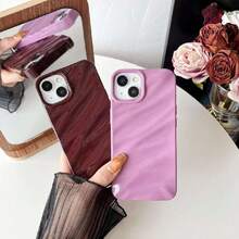 - Funda para iPhone 14, patrón de ondulación de agua, forma de onda rizada, suave funda para teléfono (rojo vino)  - Funda para iPhone 14, patrón de ondulación de agua, forma de,41928053 - Multicolor - Ver 5