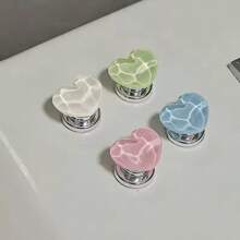 Botón de descarga de inodoro en forma de corazón y de colores, botón auxiliar de descarga creativo para el tanque del baño - A - Ver 7