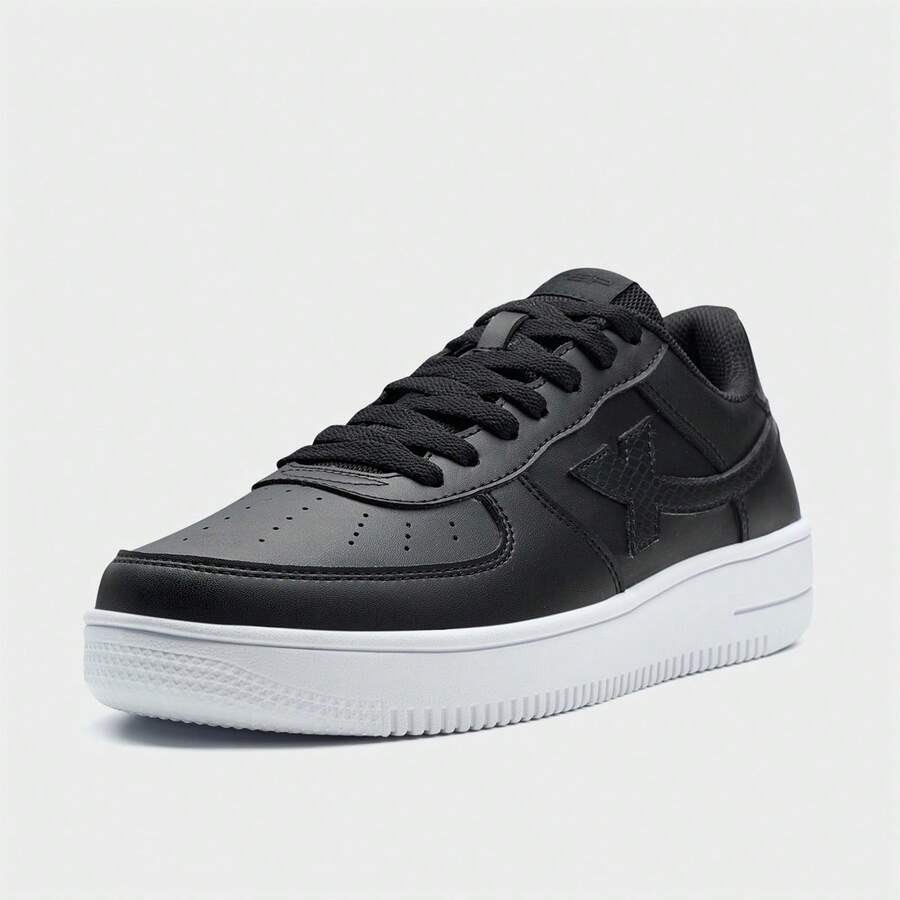 XTEP黑色跑步鞋，时尚百搭的男士休闲运动鞋 - 黑色 - 查看 1