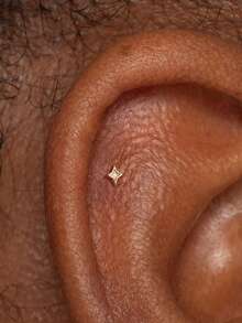 S925 Sterling Silver Water Drop Flat Back Labret Earring 16G Amethyst Cartilage Helix Earring Tragus Earring Conch Earring Stacking Earring(Golden) - Gold - View 22