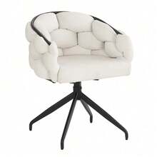 Living Room Chairs - Beige + Metal + Velvet + Set Of 2 - View 6