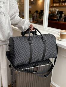 男女通用手提单肩旅行包，大容量运动健身包，过夜行李包 - 彩色 - 查看 1