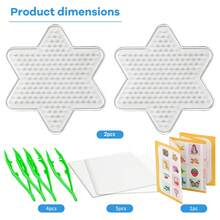 Large Square/Round Fuse Bead Board Set, Includes Instructions, Iron-On Paper And Tweezers, Suitable For Medium To Large DIY Craft Projects, Transparent Fuse Bead Pegboard Accessories - 5mm Perler Bead Pegboard - View 16