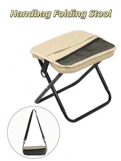 Bolsa plegable para asiento al aire libre | Silla portátil resistente adecuada para pesca, camping, viajes a la playa y festivales de música, con bolsillo de almacenamiento incorporado