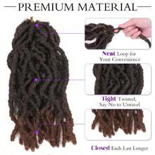 Set Of 3 Packs 8 Inch Short Faux Locs Crochet Hair Synthetic Dreadlock Crochet Hair Designed For Everyday Use Distressed Butterfly Locs For Women, Pre-Looped & Easy To Install Very Suitable For Daily Use As Well As Parties. - Multicolor - View 6