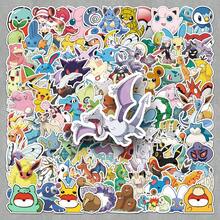 100 PCs Handmade Funny Cute Pokemon Waterproof Stickers DIY For Phones Laptop Skateboard Creative Graffiti Car Motor Sticker - Single Piece - View 7