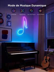 1 Set Of 44-Key Remote Control USB Powered LED Light Strip, Flexible Neon Lights, Adjustable Color Modes, Self-Adhesive Backing, Suitable For TV, Computer Screen, Holiday, Bedroom, Home Decor, Christmas, DIY, Household, Floral Decoration - Multi-color light - View 6