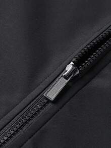 1pc Men's Long Sleeve Casual Stand Collar Padded Jacket, Fashionable & Comfortable Outerwear, Autumn/Winter, For Fall - Grey - View 10