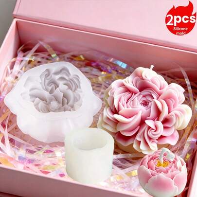 2pcs Silicone Candle Molds | Beautiful Lily Of The Valley Candle Molds, Artistic Floral Plaster Wax Melts Candle Making Tools - Suitable For Handmade Soap, Epoxy Resin Products, Also Can Be Used For Cement Handicrafts Display, Great For Various Holiday Gifts Or Decorations, Home Decor