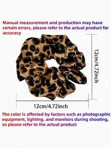 2 Pieces Retro Elegant Leopard Print Headband Set, High Elasticity, Fluffy Low Ponytail Clip, Leopard Print Headband Fashionable And Elegant Hair Rubber Bands Scrunchies Hair Rope Elastic Hair Tie,Summer,Holiday,Travel - Multicolor - View 7