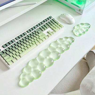 Gel Cloud Keyboard Wrist Rest, Cute Wrist Support And Arm Support Keyboard Rest For Keyboard Typing Pain Relief,Suitable For Office/Computer/Laptop/Gaming