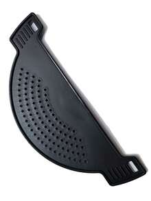 Clip-On Colander, Plastic Half-Moon Food Strainer, Heat Resistant Pot Drainer For Pasta, Fruits & Vegetables, Fits All Pots And Bowls - Black - View 5