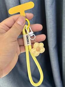 1pc Personalized English Strap Lanyard, Wrist Strap, Cute Cartoon Flower Pendant, Phone Case Charm Clip, Outdoor Travel Anti-Lost Anti-Theft, Multifunctional Unisex Wrist Chain - Multicolor - View 12