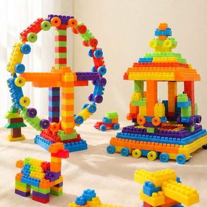 66pcs可更换大颗粒积木 儿童益智玩具 PP塑料拼图玩具 男孩女孩创意早教DIY玩具套装 118pcs大颗粒积木 婴幼儿创意堆叠玩具 益智早教魔方 带收纳袋 138pcs大颗粒积木 学龄前益智玩具 创意互锁魔方 带收纳袋 圣诞新年礼物