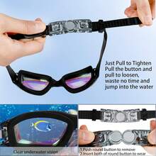 Adult Fitness Swim Goggles Comfortable Fit & View - Double Aqua - View 5