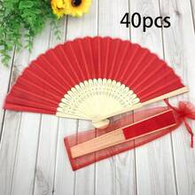 多色及纯色婚礼扇，竹框丝绸扇面，优雅婚礼回礼 - 常規 - 查看 13