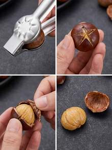 便携式核桃夹，不锈钢栗子切割器，开心果开壳器，澳洲坚果刀，核桃开壳器，金属核桃开壳钳，多功能核桃夹 - 彩色 - 查看 8