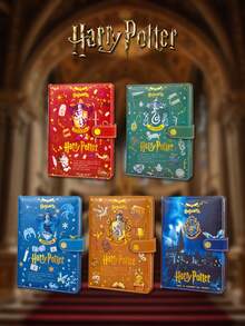 1 Stück Harry Potter Notizbuch für die Schule, ästhetisches Hogwarts Gryffindor Slytherin Ravenclaw Hufflepuff Colleges Tagebuch Notizbuch mit 2 Stück Handkontoauszug Aufkleber, Hogwarts Zugtickets, magische Abenteuerkarten Notizbuch für Harry Potter Fans, Geburtstagsgeschenk, Schulmaterial [offiziell lizenziert] - Verschiedenfarbig - Übersicht 2