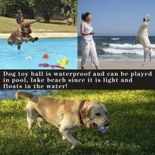 1个宠物玩具狗狗硅胶发声耐咬磨牙足球高弹棉填充咀嚼球 - 彩色 - 查看 5