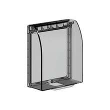 Caja a prueba de agua transparente de color gris humo sin perforar, caja a prueba de salpicaduras para el baño, cubierta de protección para enchufes, caja anti-goteo y anti-polvo para interruptores de cocina, caja de protección para enchufes de cocina y baño, anti-descarga eléctrica, diseño de tapa abatible de gran ángulo, cubierta de protección para enchufes con adhesivo resistente - Ver 10