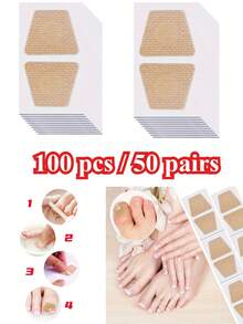 50/100/200pcs-25/50/100 Pairs Nail Repair Patches - For Weak, Yellow, Thick, Broken, Discolored Toenails - Invisible Under Shoes, Daily Use, Strengthens Nails - Home Pedicure Care, Skin-Friendly, Durable Adhesive, Foot Health Focused - Nail Stickers - View 8
