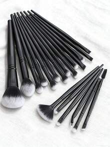 YZIMENG 31件套化妆刷套装，包含20支专业化妆刷和11个化妆海绵 - 专业化妆套装，包含粉底液晕染刷、遮瑕刷、细节刷、BB霜刷、妆前乳刷，可遮盖黑眼圈、眼袋、痘印、雀斑，便携式化妆刷，Y2K时尚必备，生日、圣诞礼物、派对必备，最佳配色 - 黑色 - 查看 2