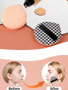 Super Soft Triangle Makeup Powder Puff, Wet & Dry Dual-Use Reusable Washable Hydrophilic Polyurethane Cushion Sponge, Non-Absorbent Foundation Blender For Liquid Cream Powder, Contour Makeup Tool, Back To School Gift, Makeup Essential For - Multicolor - View 4