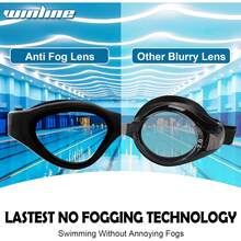 Adult Anti-Fog Swim Goggles Wide & Secure Fit - PC-all Black/Non-polarized  Lens - View 4