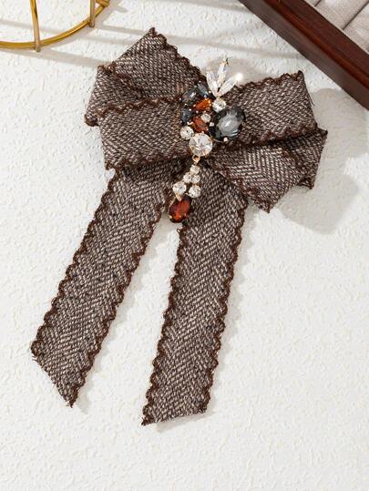 دبوس إكسسوار فاخر بتصميم فراشة كبيرة مرصع بالراين ستون، مصنوع يدويًا من القماش، إكسسوار دبوس فاخر مناسب للحقيبة، مناسب للارتداء اليومي، هدية للسيدات