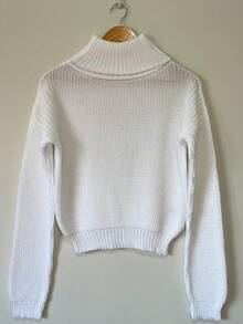 Turtleneck Sweater - White - View 1