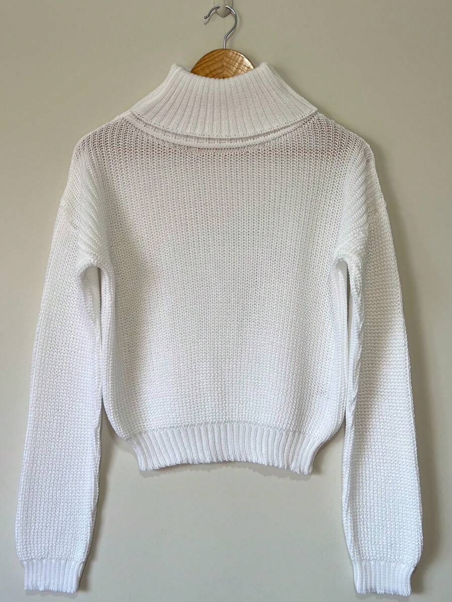 Turtleneck Sweater - White - View 1
