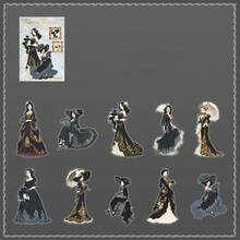 have a good day Bộ 20 miếng dán chủ đề thời trang cổ điển, hình dán trang trí nghệ thuật retro sáng tạo, vật liệu thủ công trang trí sổ lưu niệm tự làm, quà tặng ngày lễ, đồ dùng học tập sổ lưu niệm cá nhân hóa, văn phòng phẩm, hình dán ngộ nghĩnh cho Kindle - Kiểu 3 - Xem 14