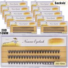 10 Boxes 10D-50D 600pcs Individual Lash Clusters 9-14mm Soft Lightweight Reusable False Eyelashes Makeup Natural,Fluffy,Wispy,Soft,Reusable - View 42