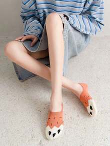 5双装女士短袜，夏季薄款低帮袜，船袜，防滑隐形袜，可爱猫爪袜 - 彩色 - 查看 4