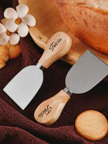 4-Piece Personalized Charcuterie Cheese Knife Set, Engraved Cheese Utensil Set, Gift For Mom, Housewarming Party, Cheese Spreader, Customized Wedding - Cheese Knife - View 2