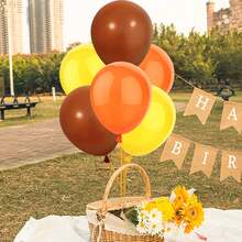 36个/套，12英寸棕色、黄色和橙色乳胶气球，适用于感恩节、万圣节、秋季庆祝活动、父亲节、毕业典礼、生日、复活节（暖色调版）、夏季派对、盛大开业、农夫主题日、亲子活动日、结婚纪念日、情人节 - 查看 5