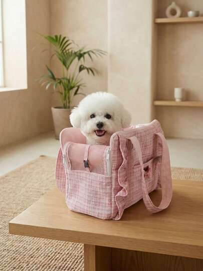 PETSIN Túi đựng mèo di động Túi đựng mèo mềm dành cho mèo cỡ trung và chó nhỏ nặng tới 15 pound, Túi đựng chó du lịch được hãng hàng không chấp thuận, Túi đựng thú cưng thoáng khí