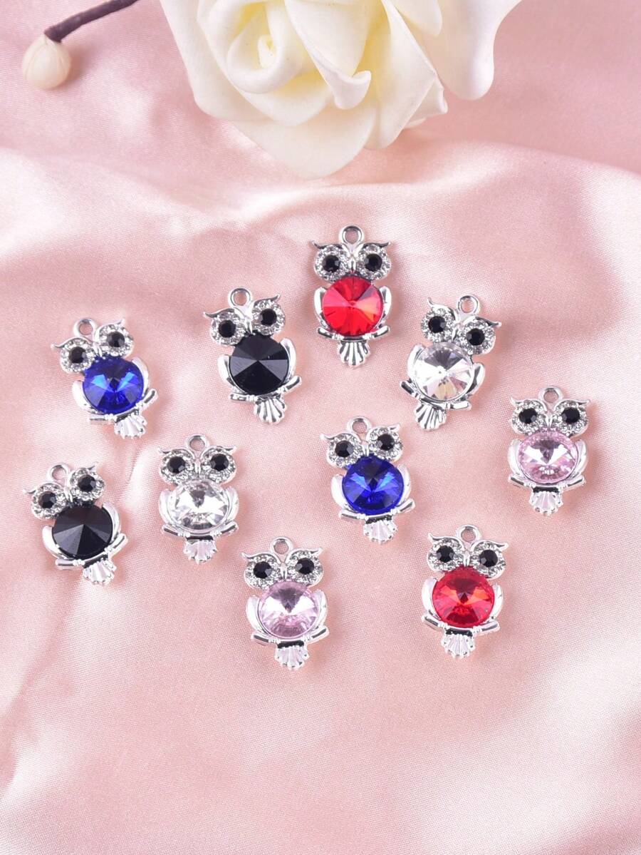 10pcs/Set Fashion Lovely Owl Animal Metal Charms Pendant For Women DIY Jewelry Making - Owl - View 1