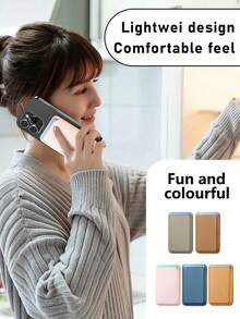 1个磁性卡套，超薄黑色磁性卡壳，适用于 17/16/15/14/13/12 Pro Max，磁性卡手机壳，可容纳1-2张卡片，手机钱包贴纸，适合存放身份证、名片，是送给母亲、家人、朋友的绝佳礼物，适合生日、节日、圣诞节等场合。 - 彩色 - 查看 6