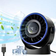 桌面空气循环风扇，适用于卧室、家庭和办公室，90度倾斜扇头，4档风速调节，制冷效果好。 - A - 查看 9