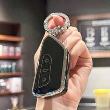 Keyring Case Compatible With Golf 8 ID4, Seat Leon 4, Octavia, Soft TPU Key Shell Protective Case, Keyring Christmas Gift - Multicolor - View 5