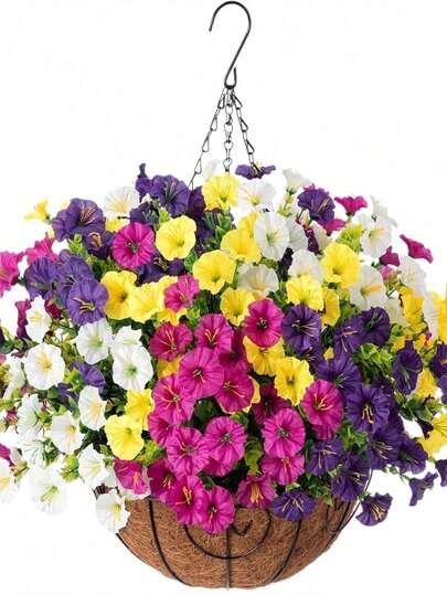 1pc Simulation Morning Glory Artificial Artificial Flower Bundle Home Garden Outdoor Simulation Flower Decoration