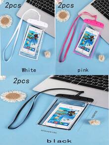 3/2/1 Pcs Waterproof Phone Case, PVC Transparent Luminous Waterproof Phone Pouch, Casual Waterproof Phone Bag, Suitable For Swimming, Rafting, Vacation, Beach, Sports, School Supplies, Indoor Swimming In Autumn/Winter, Travel Essential, Holiday Sports Bag, Suitable For Sports & Fitness, Large Capacity Travel Bag, Unisex, Suitable For Vacation, Swimming, Beach - Multicolor - View 41