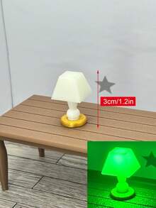 Miniature Glow-In-The-Dark Table Lamp Model (No Power Supply, Absorbs Light Or Natural Light And Glows In The Dark) Suitable For Decorating Sand Table Models, Model Houses And Home Ornaments - Miniature Luminous Desk Lamp - View 13
