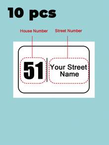 10x15cm Personalized Trash Can Sticker - Decorate Your Trash Can With House Number And Street Name, Horizontal Design For Easy Identification, Waterproof And Durable, Modern Personalized Housewarming, Couple, Parent, Family, Friend Gift - Multicolor - View 19