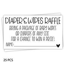 25/50 片装尿布和湿巾抽奖券 - 迎婴派对邀请函插页 - 迎婴派对游戏活动 - 彩色 - 查看 9