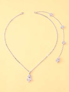 1 pieza Cadena corporal sexy para la espalda, collar nupcial minimalista de lujo con hoja y cristal - Mariposa - Ver 5