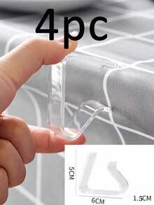 1pc White Rectangular Tablecloth, 150 X 259.08 Cm, Thickened Polyester Fabric Tablecloth, Suitable For Party, Banquet, Dining, Birthday, Wedding - Multicolor - View 75