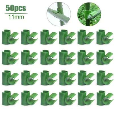 50pcs Plant Support Clips, Greenhouse Film Frame Rods, Shade Pole Connectors, Climbing Rack, 11/16/20mm