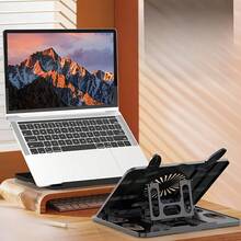 Adjustable Universal Laptop And Tablet Stand, Multi-Angle Ergonomic Lift Stand, Foldable Portable Design, Heat Dissipation And Ventilation, Lightweight White Plastic, Suitable For Office, Drawing, Typing And Desktop Use, Compatible With Most Laptops And Tablets - View 8
